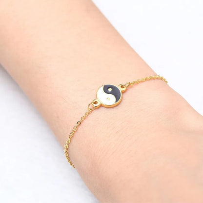 Chinoiserie Gossip 304 Stainless Steel 18K Gold Plated Bracelets In Bulk