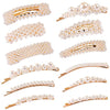 Chinoiserie Gradient Color Artificial Pearl Hair Clip 1 Piece