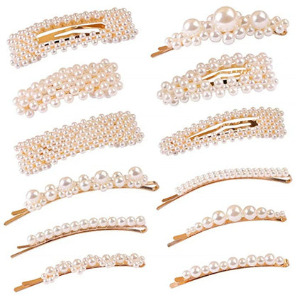 Chinoiserie Gradient Color Artificial Pearl Hair Clip 1 Piece