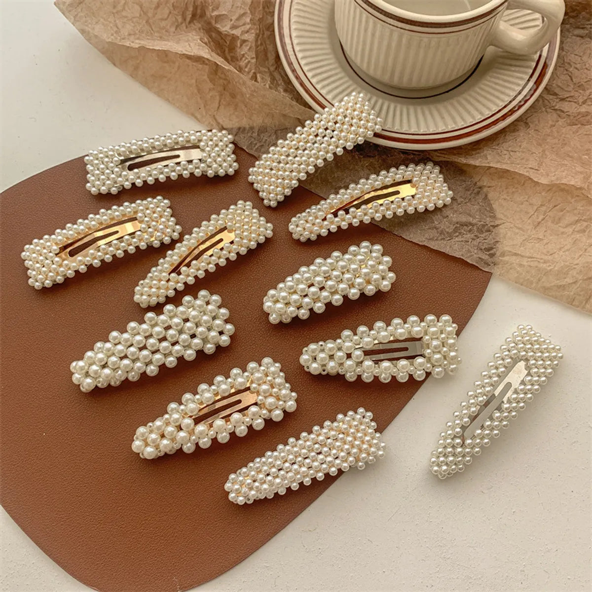 Chinoiserie Gradient Color Artificial Pearl Hair Clip 1 Piece