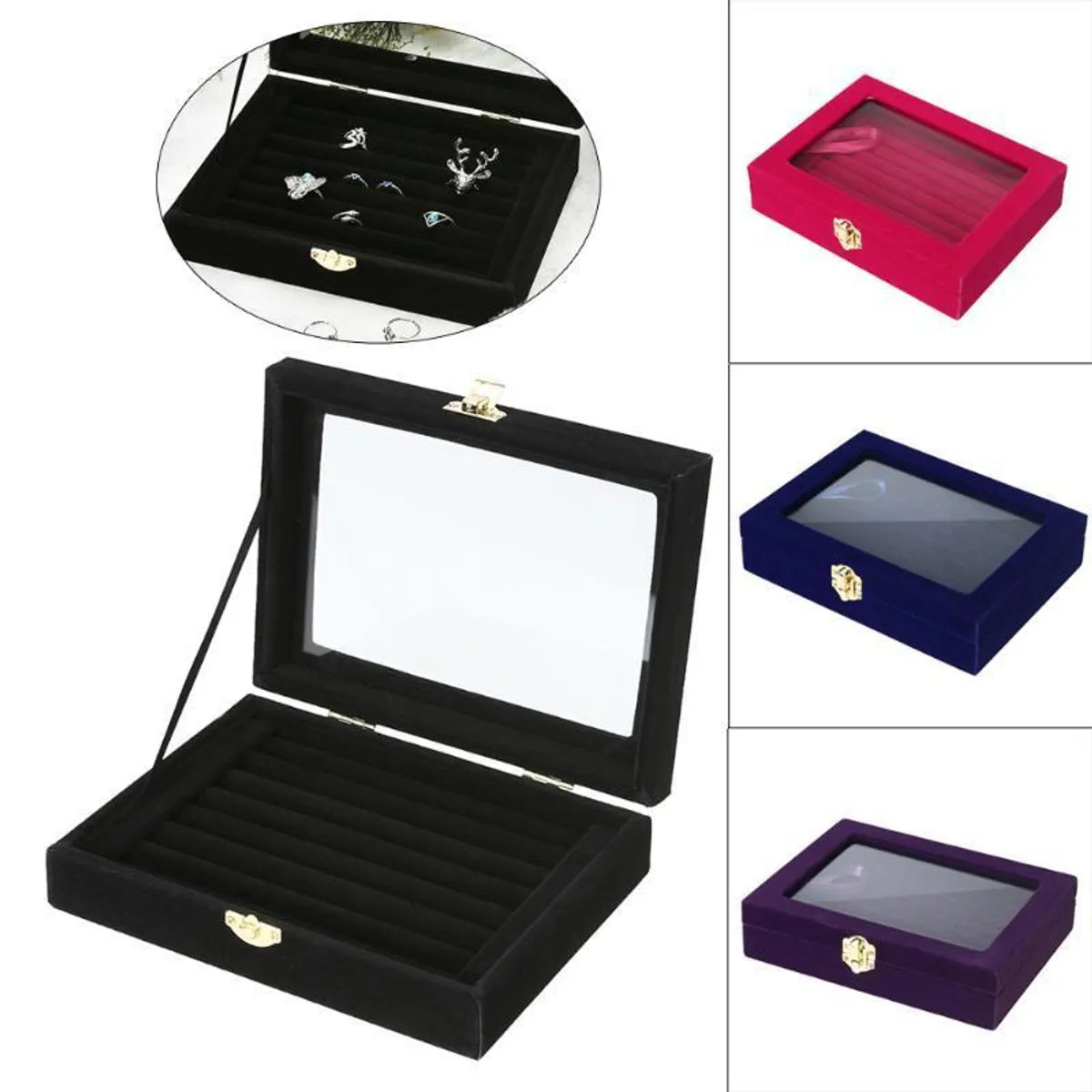 Chinoiserie Vacation Solid Color Cloth Wholesale Jewelry Boxes