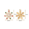 Christmas Alloy Enamel Deer Head Snowflake Gingerbread Man Bell Pendant Necklace With Electroplated Finish