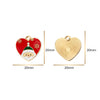 Christmas Alloy Enamel Deer Head Snowflake Gingerbread Man Bell Pendant Necklace With Electroplated Finish