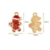Christmas Alloy Enamel Deer Head Snowflake Gingerbread Man Bell Pendant Necklace With Electroplated Finish