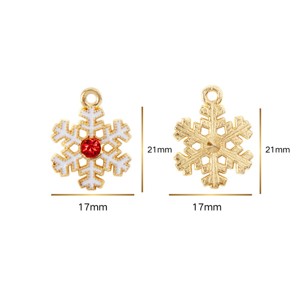 Christmas Alloy Enamel Deer Head Snowflake Gingerbread Man Bell Pendant Necklace With Electroplated Finish