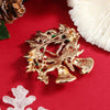 Christmas Bell Brooch Alloy Rhinestone Diamond Style Accessories For Women And Unisex
