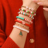 Christmas Bracelet Soft Ceramic And Clay Beads With Cartoon Characters Geometric Type Animal Zodiac Letters Numbers Text And Festive Elements