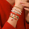 Christmas Bracelet Soft Ceramic And Clay Beads With Cartoon Characters Geometric Type Animal Zodiac Letters Numbers Text And Festive Elements