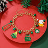 Christmas Bracelet With Geometric Pattern And Festive Elements