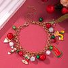 Christmas Bracelet With Geometric Pattern And Festive Elements
