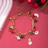 Christmas Bracelet With Geometric Pattern And Festive Elements