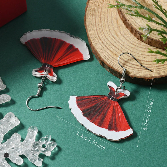 Christmas Carnival Party Elegant Fashion Acrylic Doublesided Earrings
