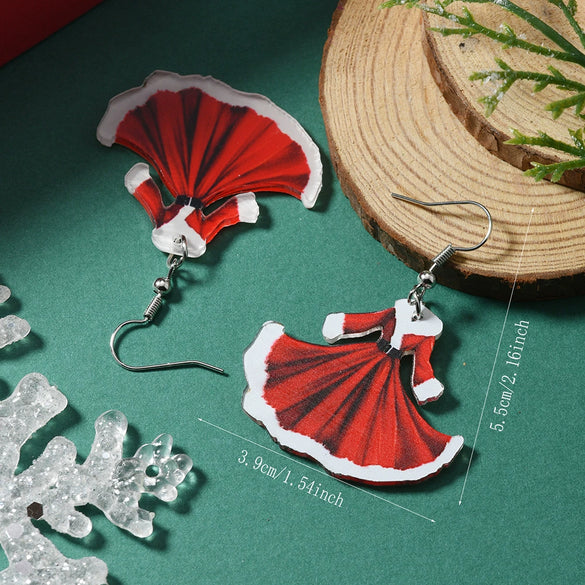 Christmas Carnival Party Elegant Fashion Acrylic Doublesided Earrings