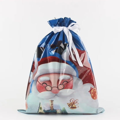 Christmas Cartoon Style Cute Santa Claus Plastic Family Gathering Party Festival Gift Bags