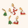 Christmas Cartoon Titanium Steel Earrings With Stainless Steel Ear Posts And Drip Oil Design For Women