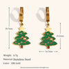 Christmas Cartoon Titanium Steel Earrings With Stainless Steel Ear Posts And Drip Oil Design For Women