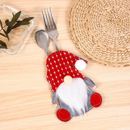 Christmas Casual Cute Doll Nonwoven Party Festival Cutlery Bag