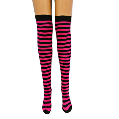 Christmas Children'S Adult Stockings Black And Red Striped Knee Socks Japanese Goddess Stockings Festive Ball Foot Socks