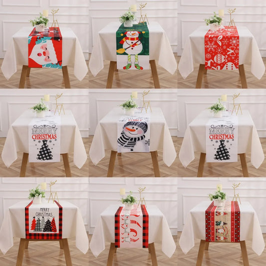 Christmas Classic Style Letter Cloth Holiday Daily Tablecloth