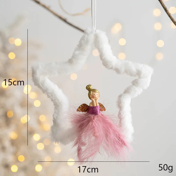 Christmas Cute Round Star Heart Shape Resin Party Hanging Ornaments 1 Piece