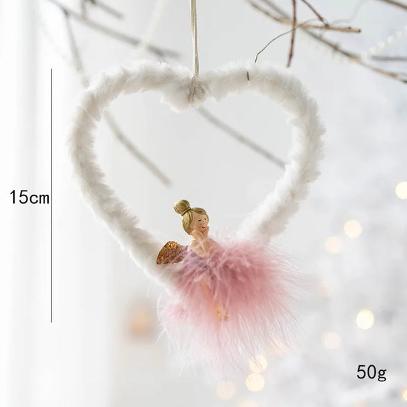 Christmas Cute Round Star Heart Shape Resin Party Hanging Ornaments 1 Piece