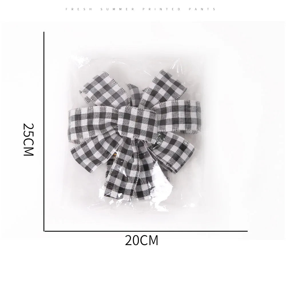 Christmas Cute Sweet Bow Knot Cloth Party Festival Hanging Ornaments Bow Knot Decorative Props