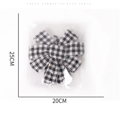 Christmas Cute Sweet Bow Knot Cloth Party Festival Hanging Ornaments Bow Knot Decorative Props