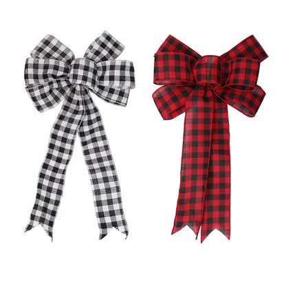 Christmas Cute Sweet Bow Knot Cloth Party Festival Hanging Ornaments Bow Knot Decorative Props