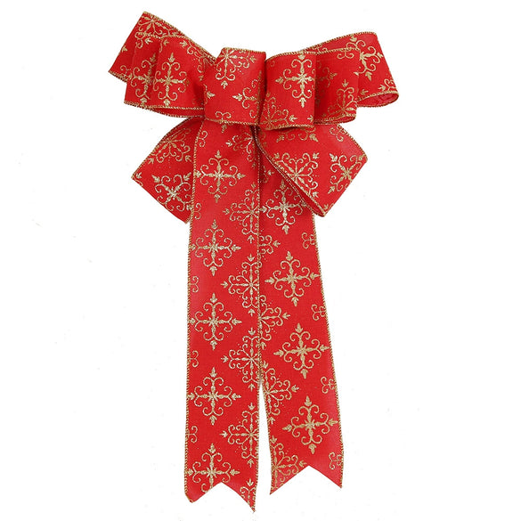 Christmas Decoration Red Bow Cotton Cloth Christmas Tree Decorations For Shopping Mall Hotel
