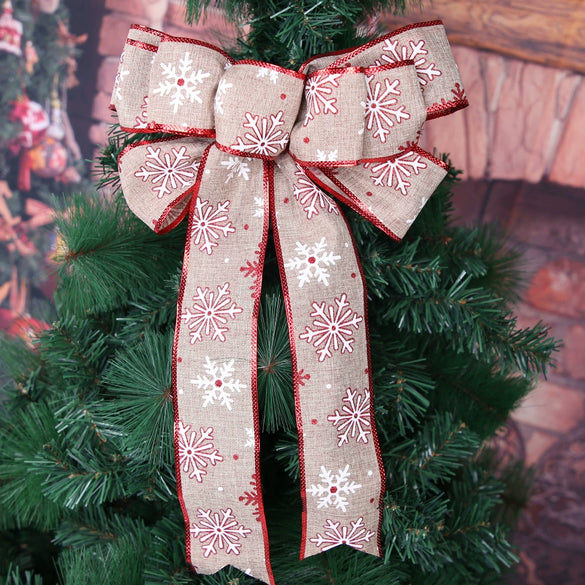 Christmas Decoration Red Bow Cotton Cloth Christmas Tree Decorations For Shopping Mall Hotel