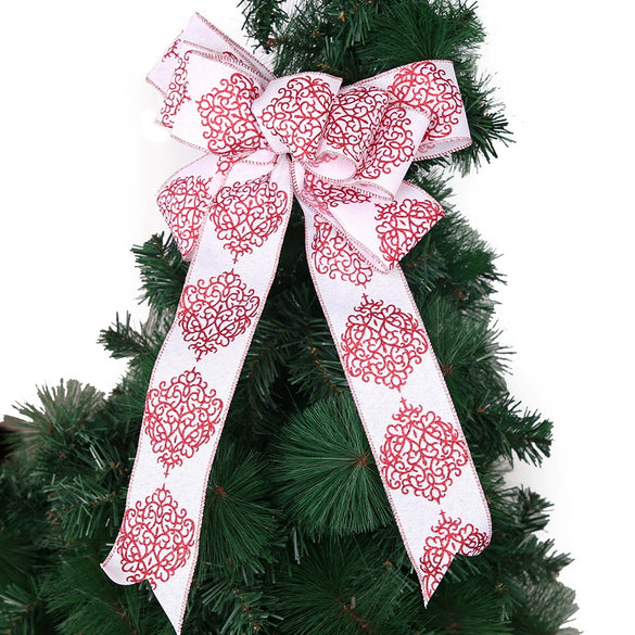 Christmas Decoration Red Bow Cotton Cloth Christmas Tree Decorations For Shopping Mall Hotel
