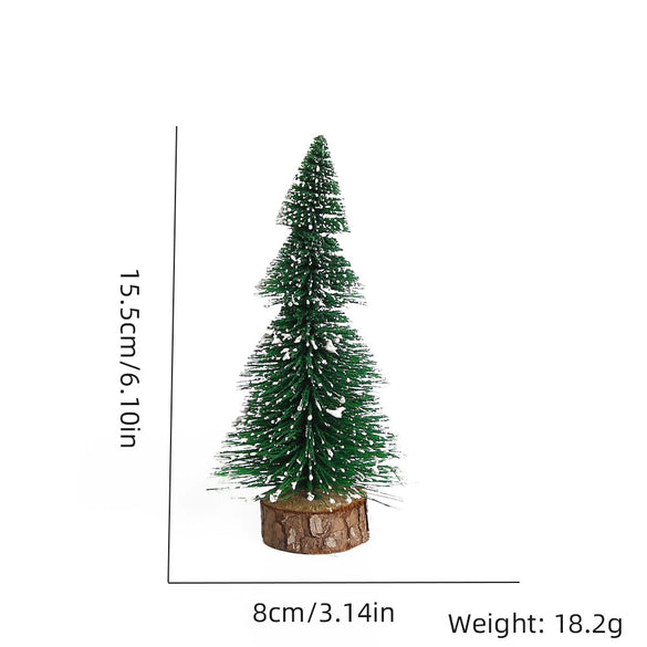 Christmas Decorations Pagoda With White Christmas Tree Desktop Ornaments Mini Christmas Tree