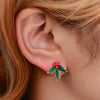 Christmas Earring Set For Women Alloy Santa Claus Elk Geometric Electroplated Earrings