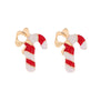 Christmas Earrings Alloy Snowflake Diamond Bell Christmas Tree Cartoon Character Rhombus Ushaped Dropshaped Geometric Animal Zodiac Electroplated