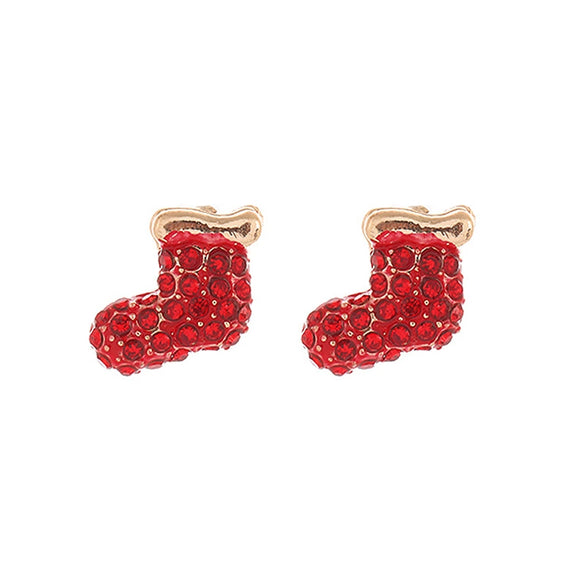Christmas Earrings Alloy Snowflake Diamond Bell Christmas Tree Cartoon Character Rhombus Ushaped Dropshaped Geometric Animal Zodiac Electroplated
