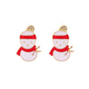 Christmas Earrings Alloy Snowflake Diamond Bell Christmas Tree Cartoon Character Rhombus Ushaped Dropshaped Geometric Animal Zodiac Electroplated
