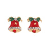 Christmas Earrings Alloy Snowflake Diamond Bell Christmas Tree Cartoon Character Rhombus Ushaped Dropshaped Geometric Animal Zodiac Electroplated
