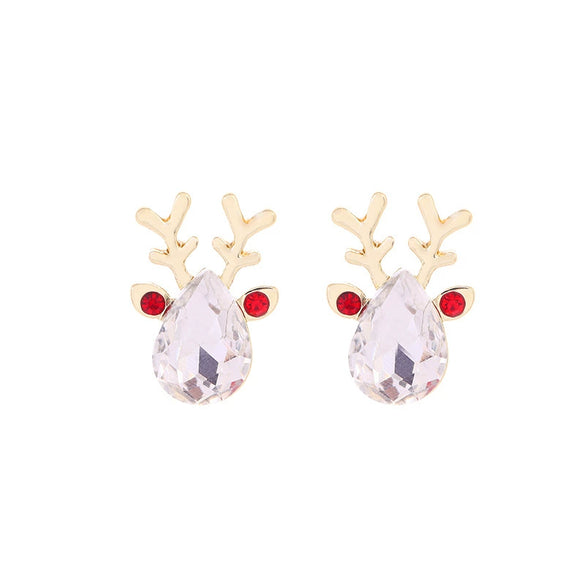 Christmas Earrings Alloy Snowflake Diamond Bell Christmas Tree Cartoon Character Rhombus Ushaped Dropshaped Geometric Animal Zodiac Electroplated