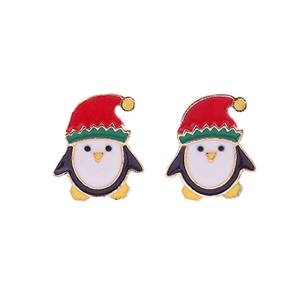 Christmas Earrings Alloy Snowflake Diamond Bell Christmas Tree Cartoon Character Rhombus Ushaped Dropshaped Geometric Animal Zodiac Electroplated