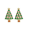 Christmas Earrings Alloy Snowflake Diamond Bell Christmas Tree Cartoon Character Rhombus Ushaped Dropshaped Geometric Animal Zodiac Electroplated