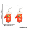 Christmas Earrings Cartoon Santa Claus Elk Snowman Bell Silverplated