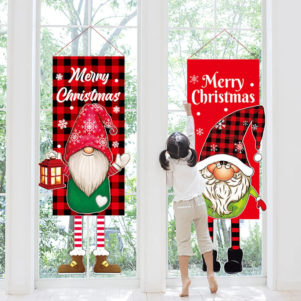 Christmas Fashion Cartoon Letter Nonwoven Party Flag 1 Piece