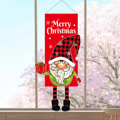 Christmas Fashion Cartoon Letter Nonwoven Party Flag 1 Piece