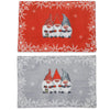 Christmas Fashion Santa Claus Snowflake Linen Nonwoven Family Gathering Placemat 1 Piece