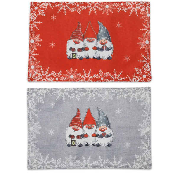 Christmas Fashion Santa Claus Snowflake Linen Nonwoven Family Gathering Placemat 1 Piece
