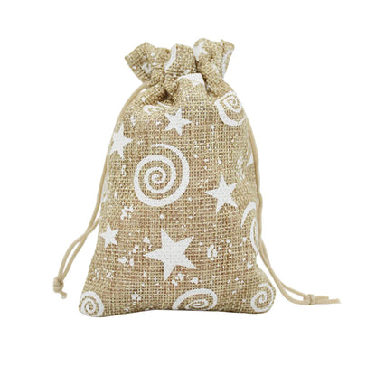 Christmas Fashion Star Snowflake Linen Daily Gift Bags