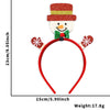 Christmas Hair Band Bow Antler Head Buckle Plastic Cartoon Christmas Tree Snowman Headwear For Children