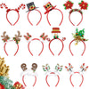 Christmas Hair Band Bow Antler Head Buckle Plastic Cartoon Christmas Tree Snowman Headwear For Children
