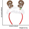 Christmas Hair Band Bow Antler Head Buckle Plastic Cartoon Christmas Tree Snowman Headwear For Children