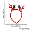 Christmas Hair Band Plastic Flocking Antler Cartoon Headwear